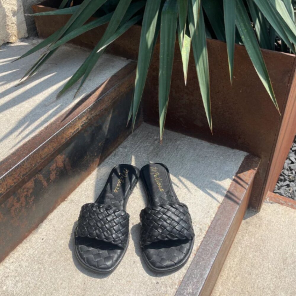 💛Women's Matisse Shana Slide Sandal in Black Weave Spring and Summer - 7